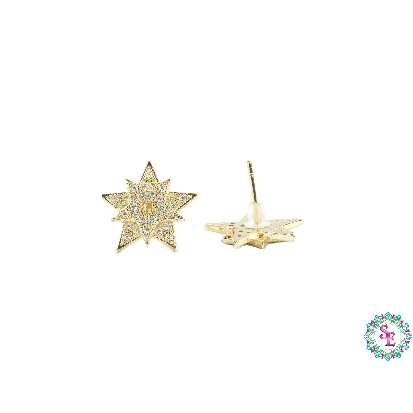 RODIO TERMINADO DORADO TOPO 16MM ESTRELLA CIRCON  1