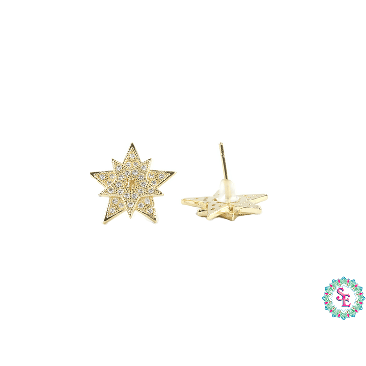 RODIO TERMINADO DORADO TOPO 16MM ESTRELLA CIRCON  1