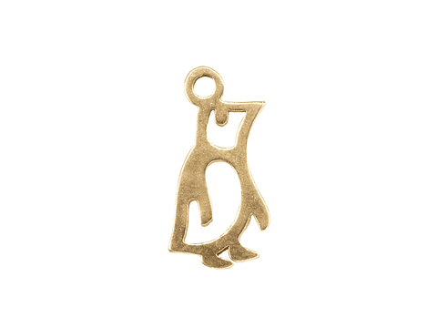 ACERO DORADO DIJE PINGUINO 14*7*1.3MM 