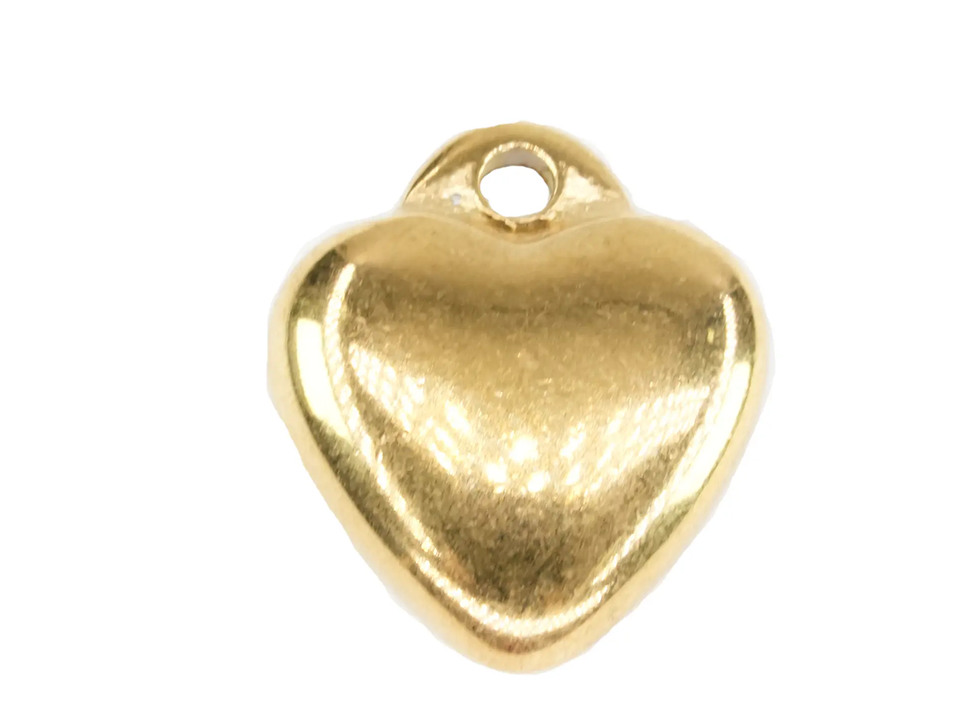 ACERO DORADO DIJE CORAZON MACIZO 11*10*3.5MM  1
