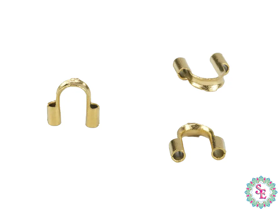 ACERO DORADO TERMINAL GUAYA 0.8MM PAQUETE POR 10 UNIDADES  1