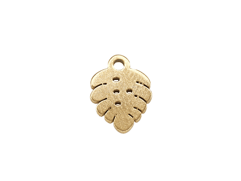 ACERO DORADO HOJA DIJE 10*7MM