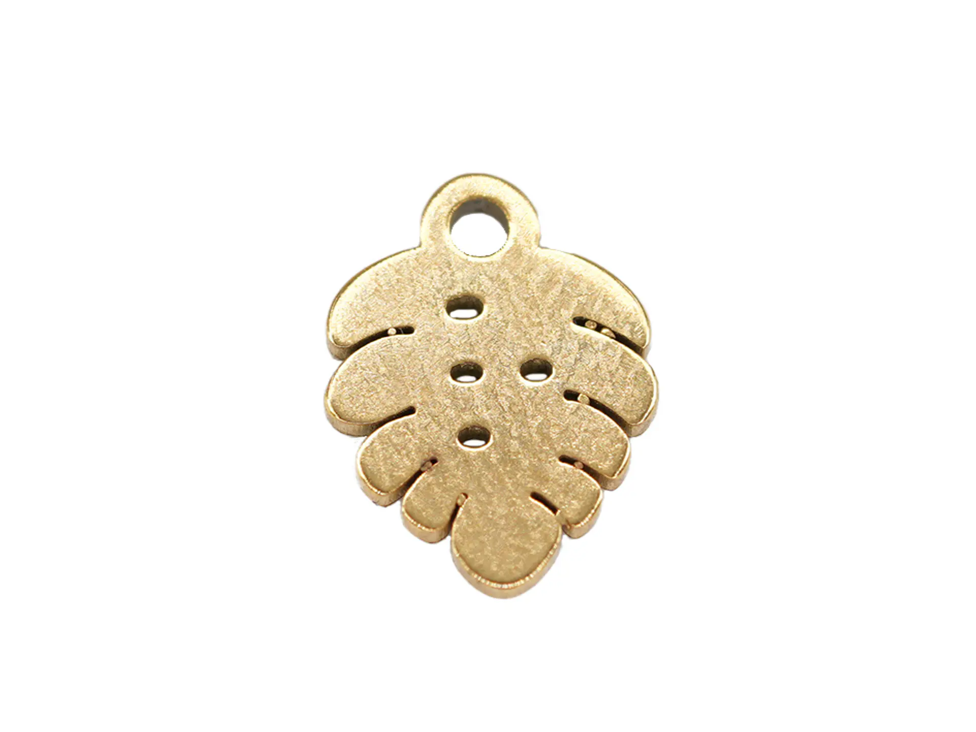 ACERO DORADO HOJA DIJE 10*7MM 1