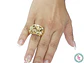 RODIO DORADO ANILLO CHUNKY #7.5  GRABADO - Miniatura 1