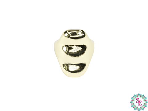 RODIO DORADO ANILLO CHUNKY #5 AMORFO OVALADO
