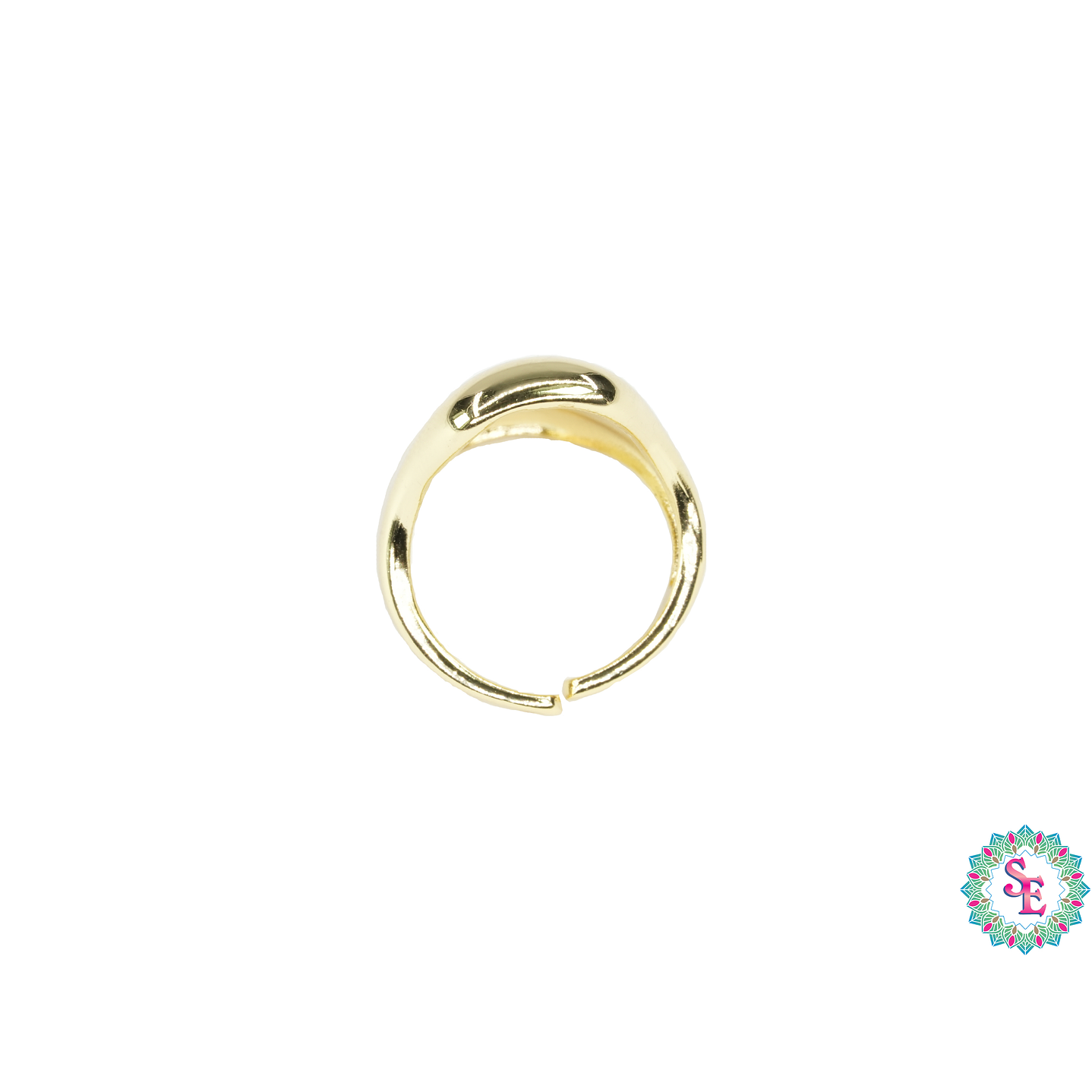 RODIO DORADO ANILLO CHUNKY #5 AMORFO OVALADO 3