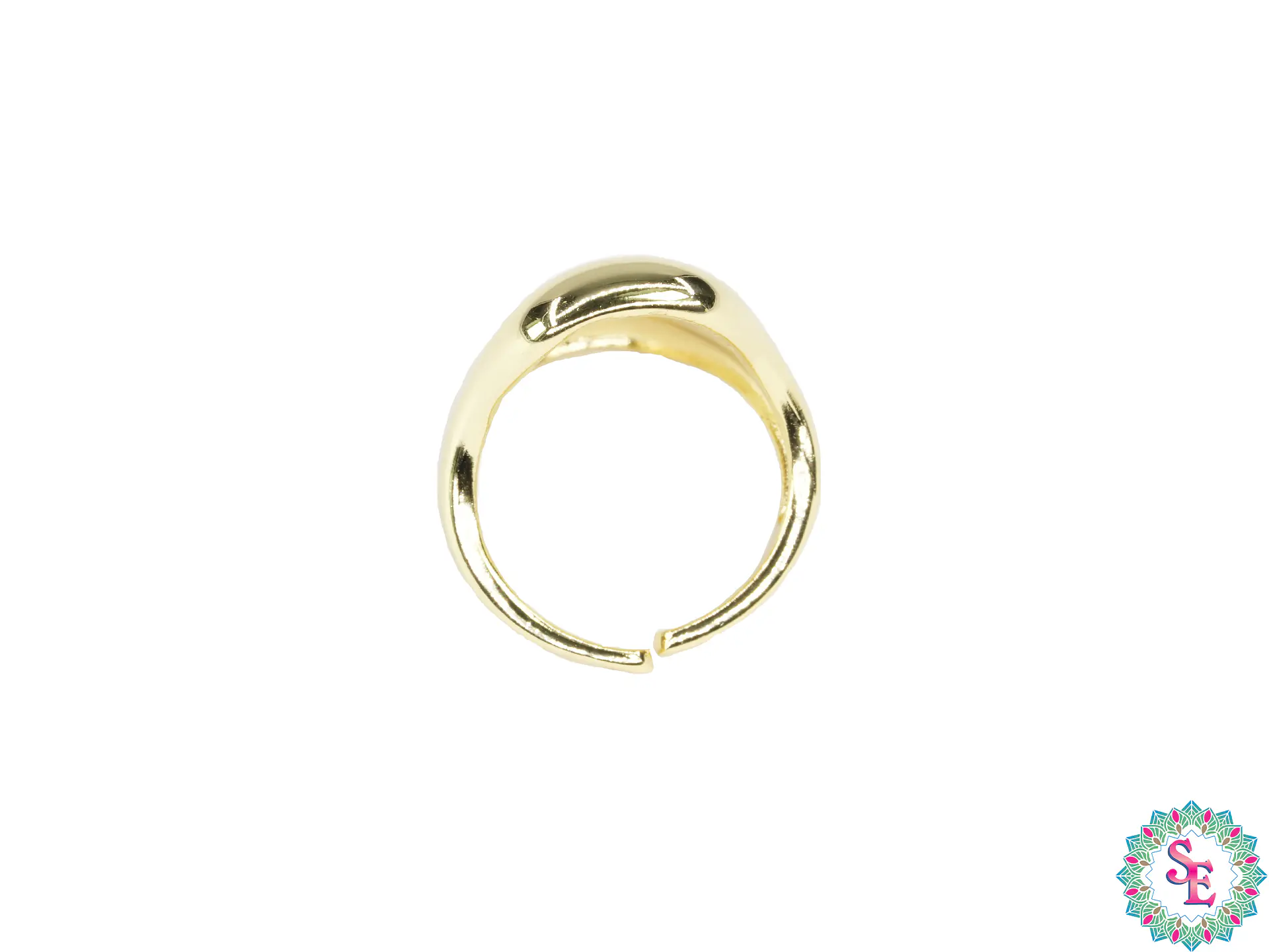 RODIO DORADO ANILLO CHUNKY #5 AMORFO OVALADO 3