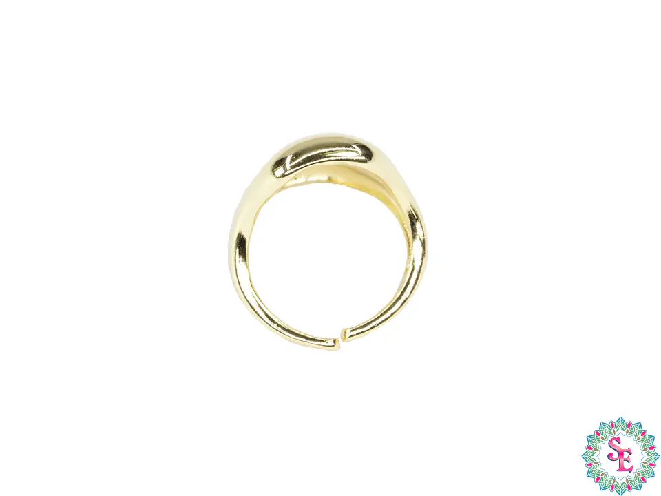 RODIO DORADO ANILLO CHUNKY #5 AMORFO OVALADO 3