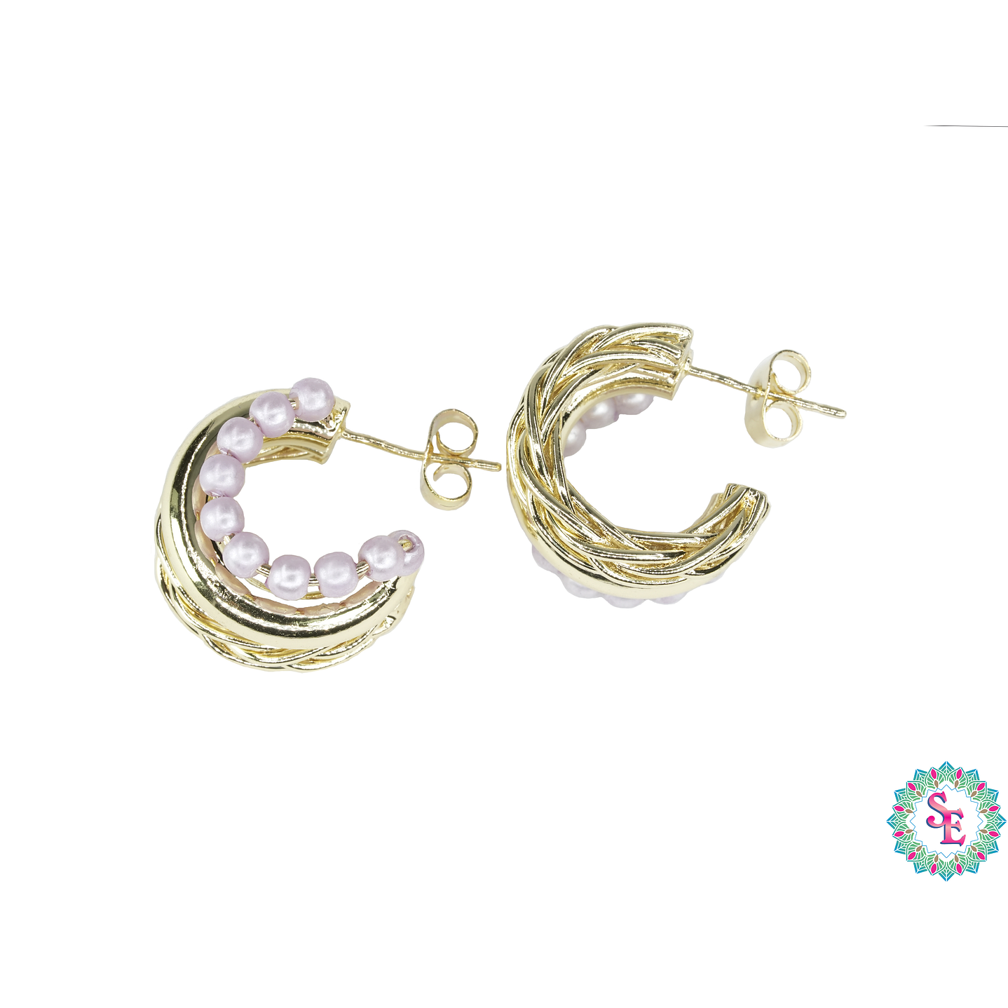 RODIO TERMINADO DORADO TOPO 21 PERLA LILA 20*13MM 1