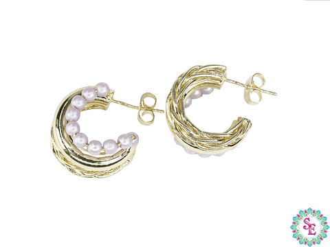 RODIO TERMINADO DORADO TOPO 21 PERLA LILA 20*13MM