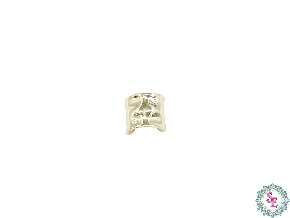 RODIO DORADO EARCUFF ARRUGADO 13*11MM 2