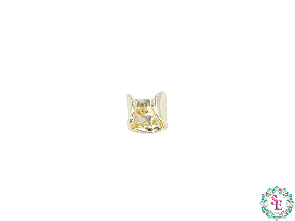 RODIO DORADO EARCUFF ARRUGADO 13*11MM 3