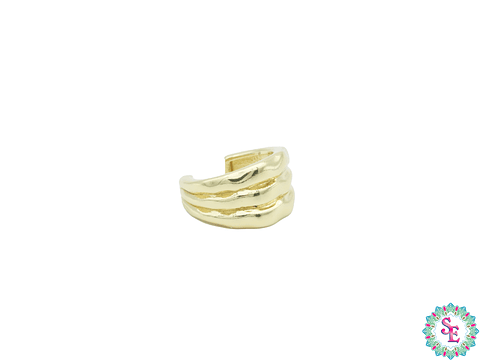 RODIO DORADO EARCUFF LISO  3 AROS 13*7.5MM