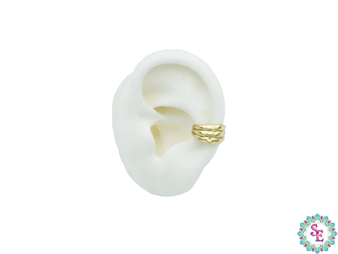 RODIO DORADO EARCUFF LISO  3 AROS 13*7.5MM