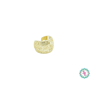 RODIO DORADO EARCUFF COARRUGADO 13*9MM