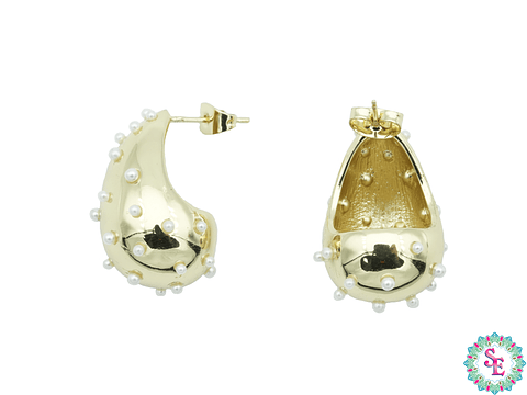 RODIO TERMIN DORADO TOPO 53 LAGRIMA PERLA 26*16MM