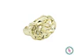 RODIO DORADO ANILLO #7.5 OVALO ARRUGADO 25*18MM - Miniatura 2