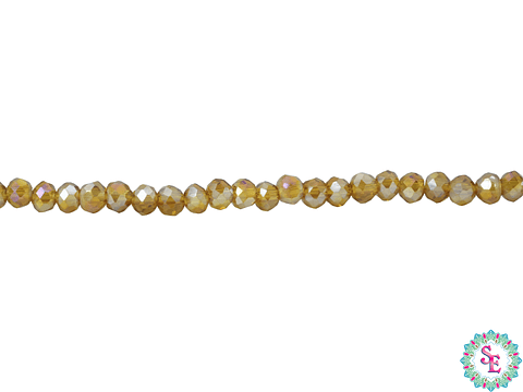 CRISTAL MURANO # 3MM CAFE MIEL AB TRASPARENTE 