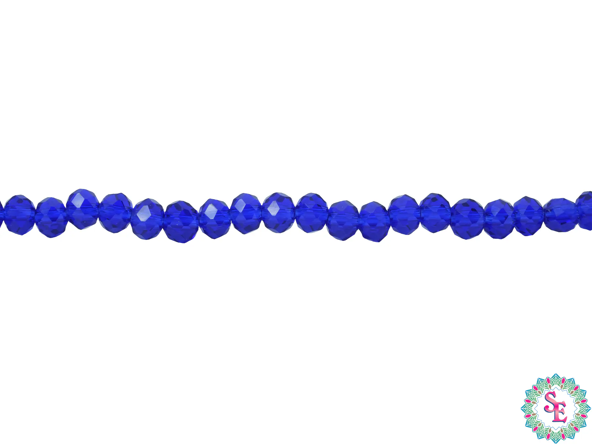 MURANO RONDEL # 4MM AZUL REY TRASPARENTE   1