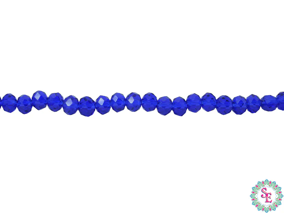 MURANO RONDEL # 4MM AZUL REY TRASPARENTE   1