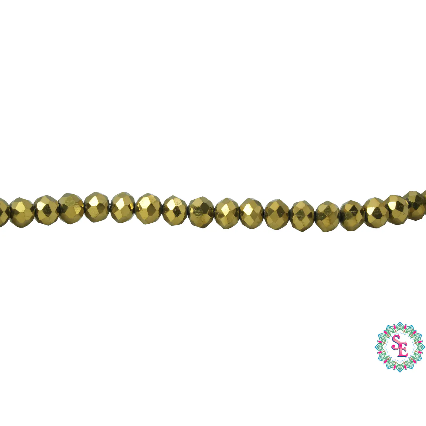 CRISTAL MURANO # 4MM DORADO METALIZADO 1