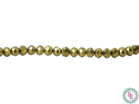 CRISTAL MURANO # 4MM DORADO METALIZADO
