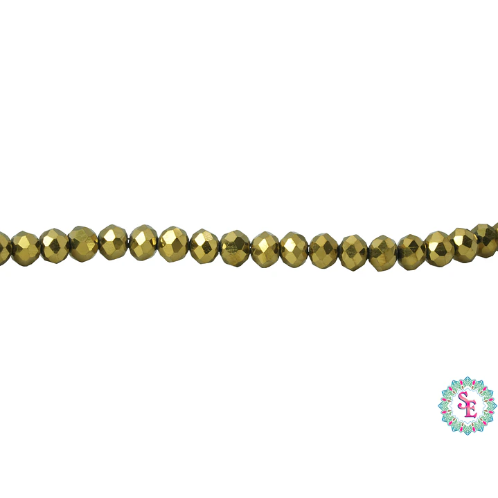 CRISTAL MURANO # 4MM DORADO METALIZADO 1