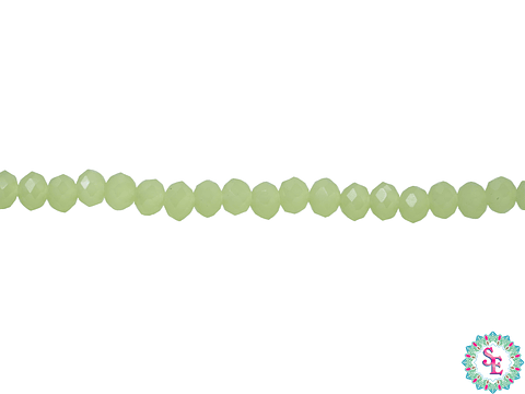 CRISTAL MURANO # 4MM VERDE PERA MATE HIELO