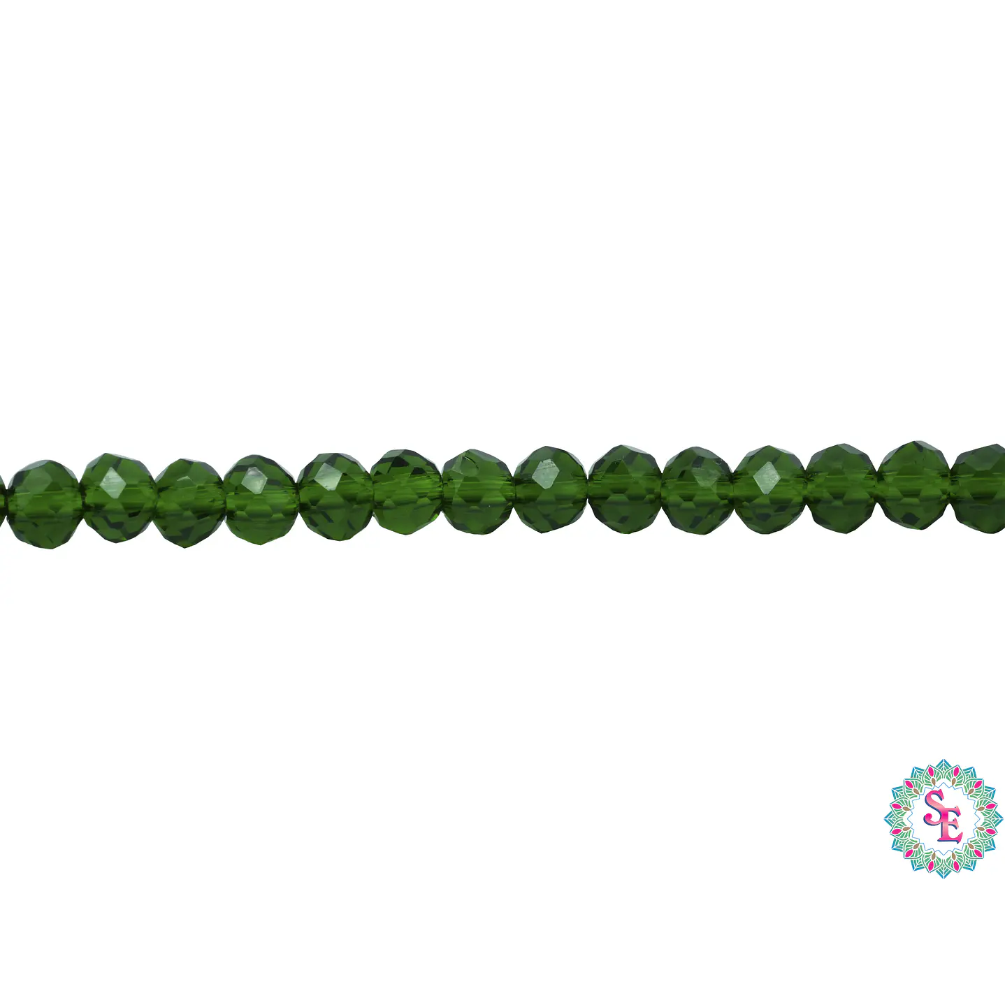 CRISTAL MURANO # 4MM VERDE ALBAHACA TRANSPARENTE 1