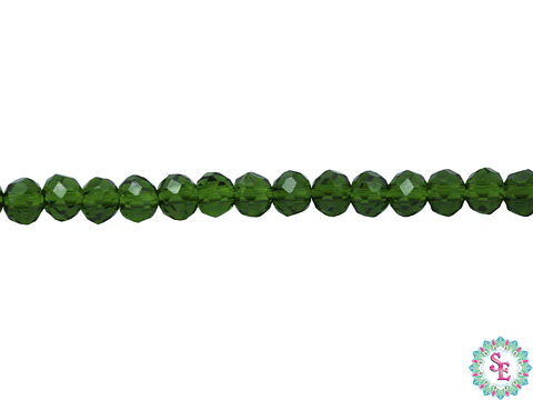CRISTAL MURANO # 4MM VERDE ALBAHACA TRANSPARENTE