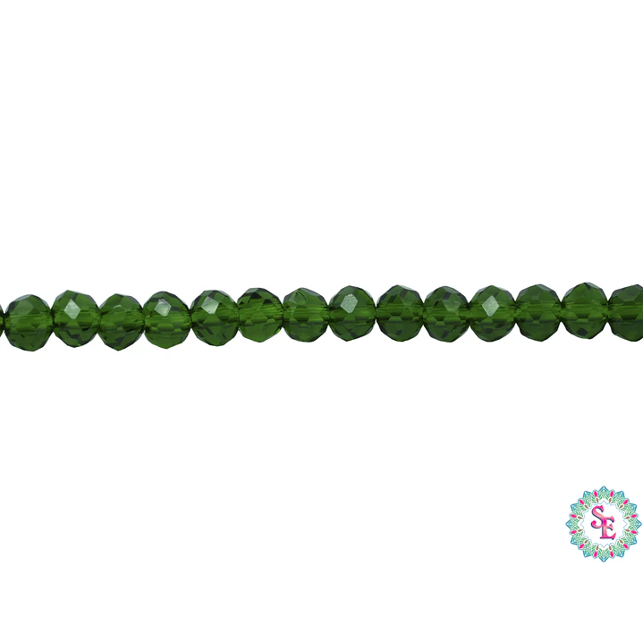 CRISTAL MURANO # 4MM VERDE ALBAHACA TRANSPARENTE 1