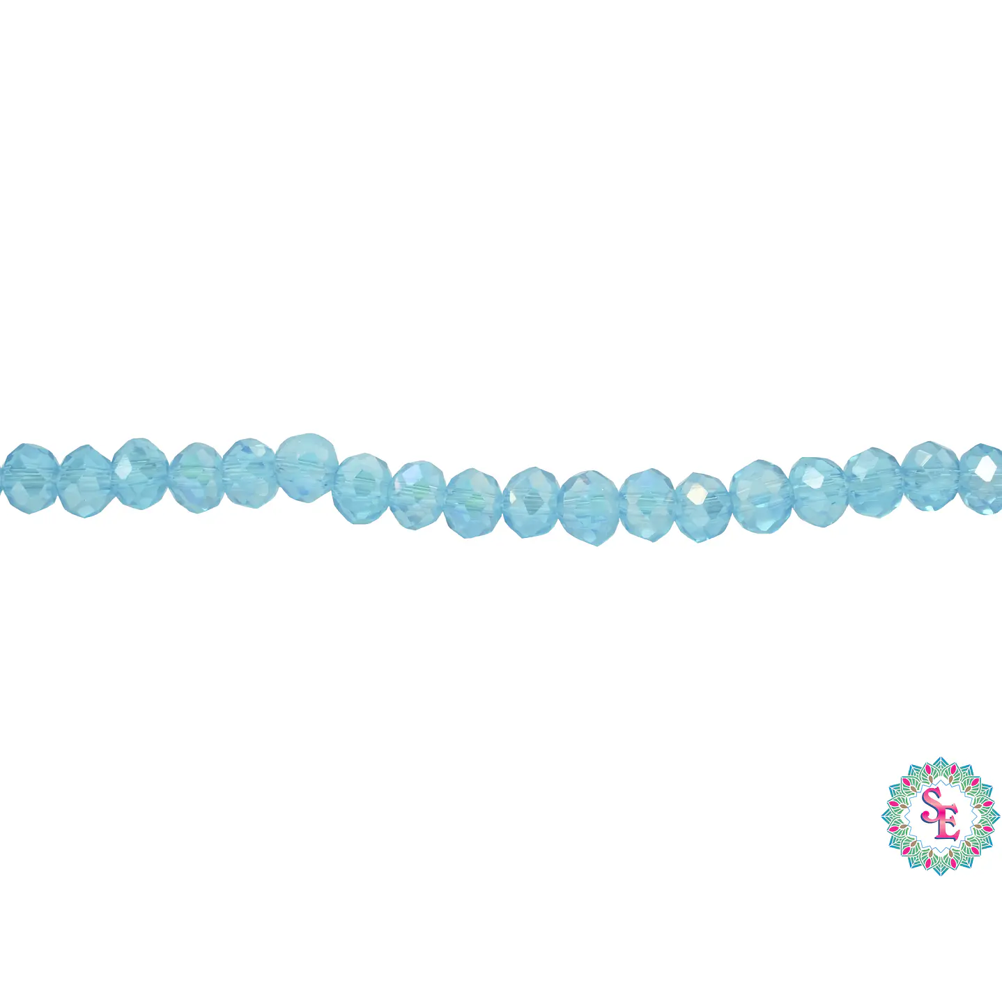 MURANO RONDEL # 3MM AZUL TURQUEZA AB TRANSPARENTE 1