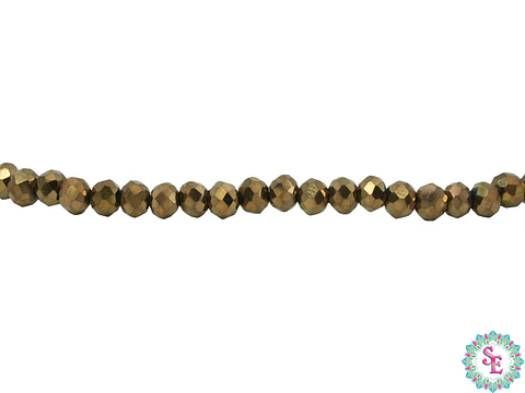 CRISTAL MURANO # 3MM COBRE METALIZADO