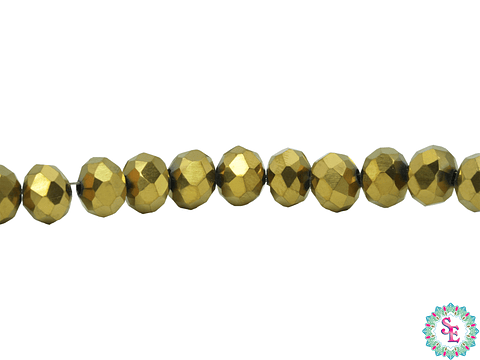 CRISTAL MURANO DORADO METALIZADO # 6MM