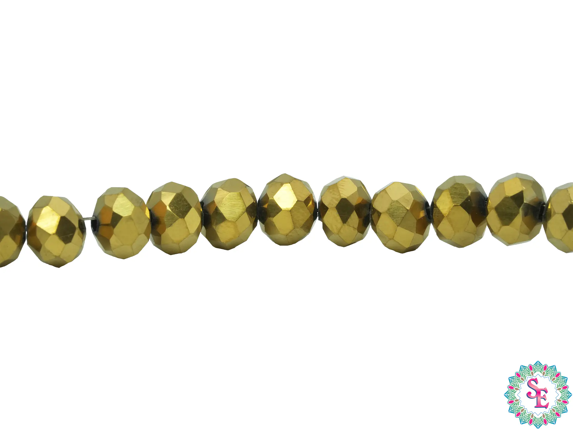 CRISTAL MURANO DORADO METALIZADO # 6MM 1