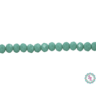 CRISTAL MURANO # 4MM VERDE AZULADO MATE 