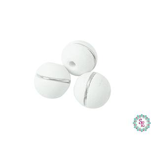 NEOPRENO BLANCO # 8MM UNA ARGOLLA PLATEADA