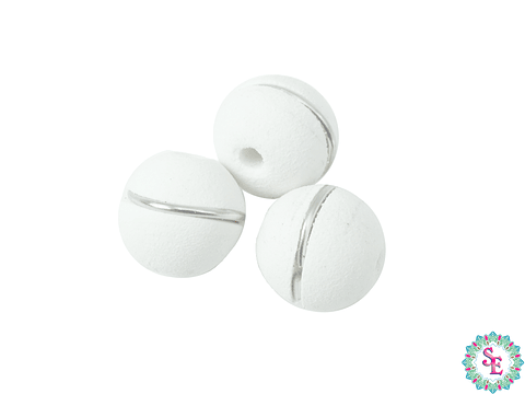 NEOPRENO BLANCO # 8MM UNA ARGOLLA PLATEADA