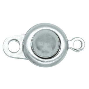 ACERO PLATEADO BROCHE PRESION REDONDO 8MM