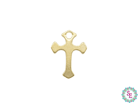 ACERO DORADO DIJE CRUZ 12*9*1MM