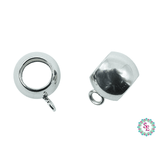 ACERO PLATEADO PORTA DIJE # 8MM