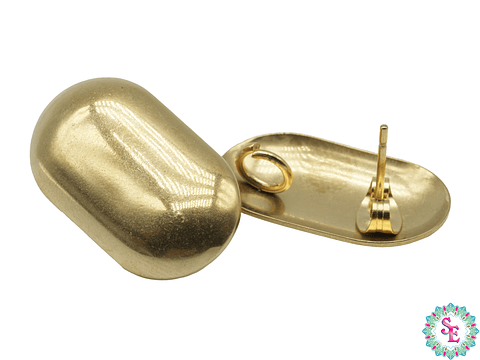 ACERO DORADO TOPO 83 OVALO GRANDE 14*23MM