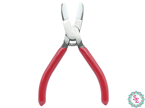 PINZA HERRAMIENTA CABO ROJO PUNTA PLANA NYLON