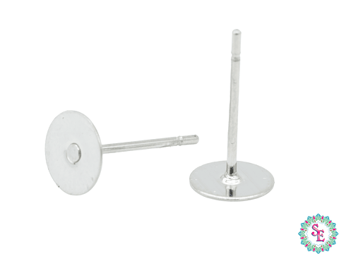 ACERO PLATEADO TOPO PLANO 46 PARA PEGAR 6MM