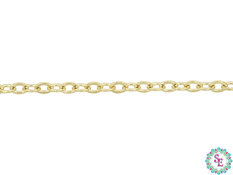 ACERO DORADO CADENA OVALADA PLANA 0.5MM 