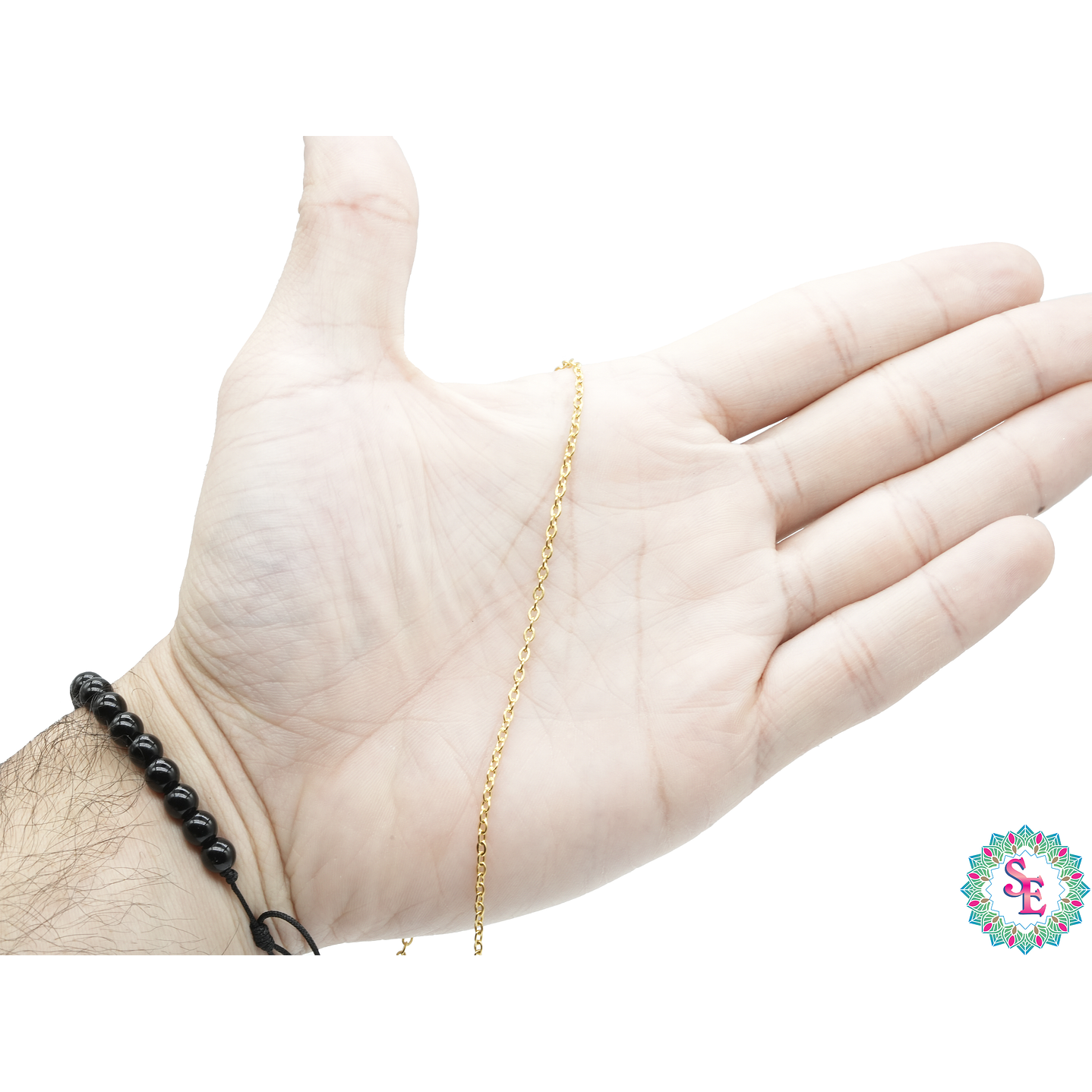 ACERO DORADO CADENA OVALADA PLANA 0.5MM  2