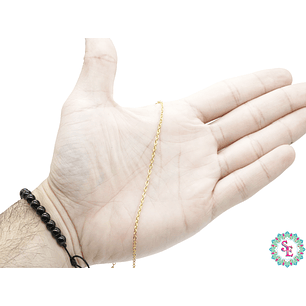 ACERO DORADO CADENA OVALADA PLANA 0.5MM 