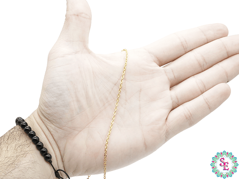 ACERO DORADO CADENA OVALADA PLANA 0.5MM 