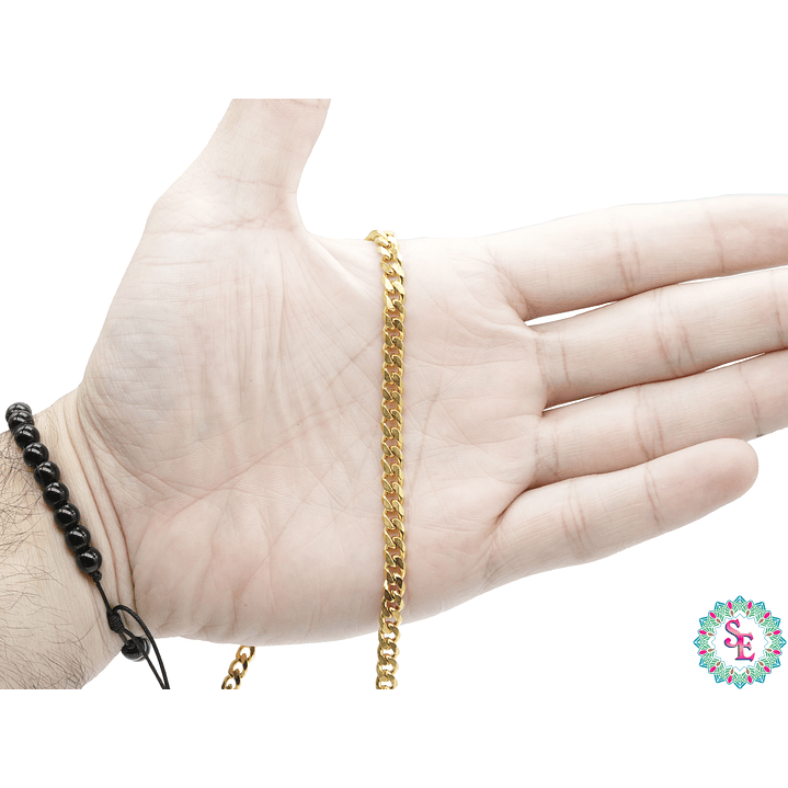 ACERO DORADO CADENA CUBANA 1.5MM 2