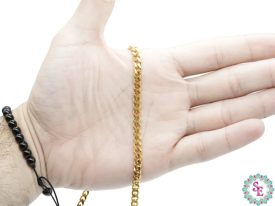 ACERO DORADO CADENA CUBANA 1.5MM 2